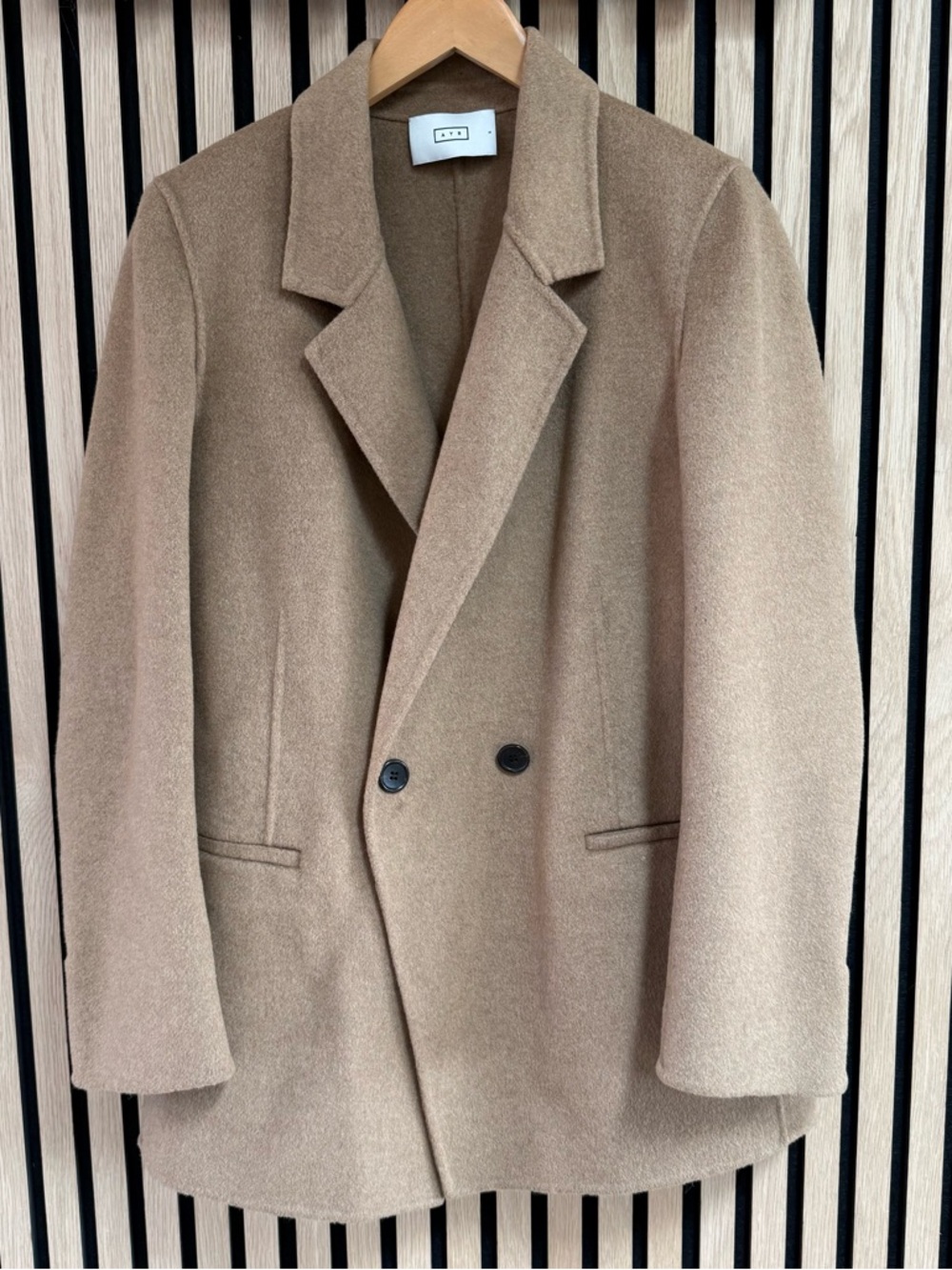 AYR Camel Wool-Blend Single-Button Blazer - Picture 2 of 5